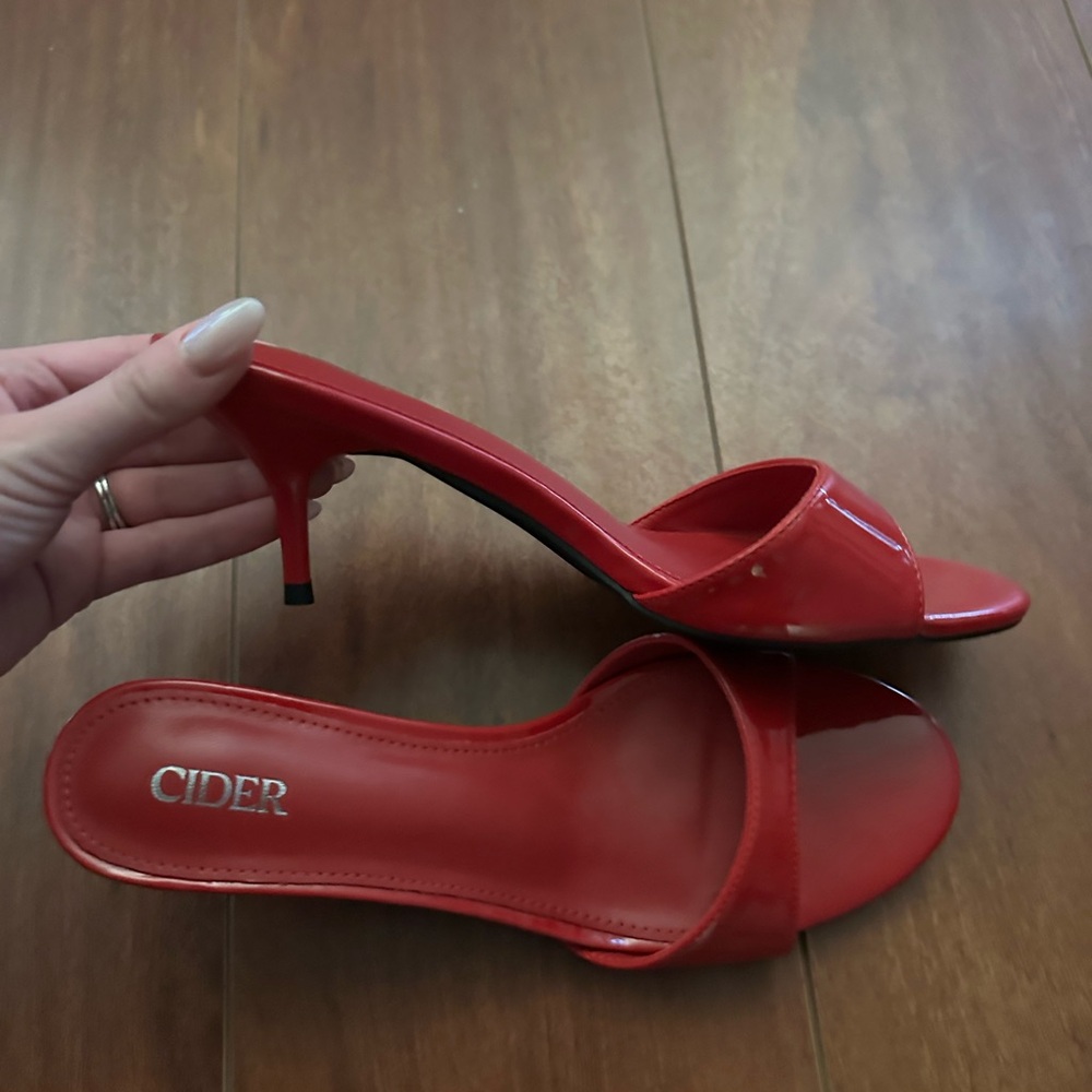 Cider Burgundy Heeled Mules